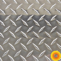 Лист алюминиевый рифлёный 1х2000х1000 мм бриллиант